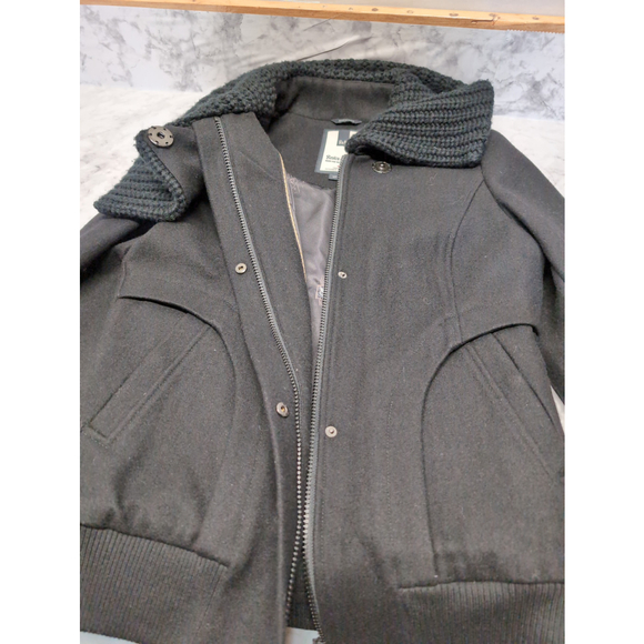 Soia & Kyo Black Shawl Knit Collar Wool Blend Jacket Women Sz S Classic Dressy - Picture 11 of 13